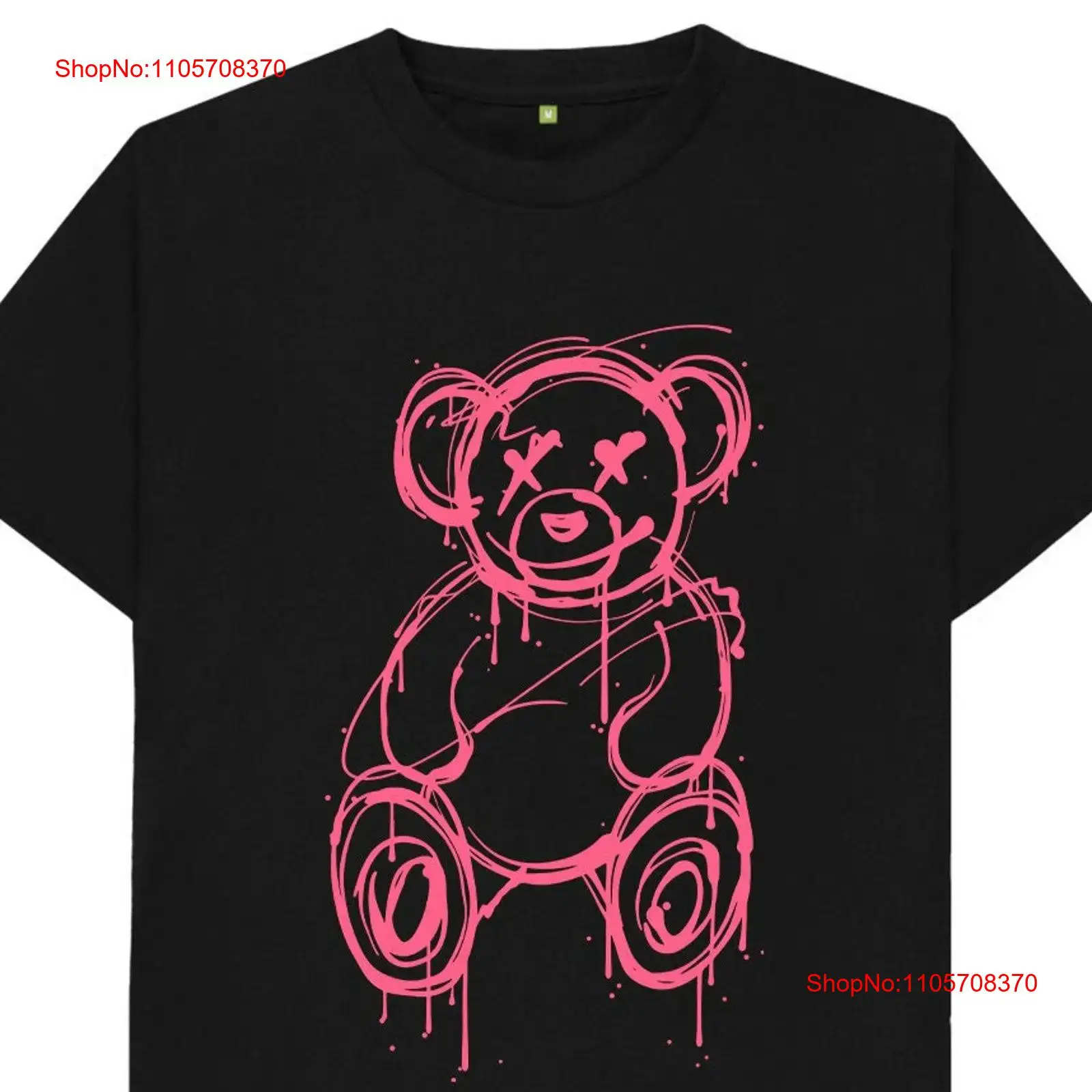 Vintage Fashion Sketches - テディベアスケッチTシャツヴィンテージウォッシュドトップス普段着に最適快適なデザイナーズウェアスタイリッシュなファッション多用途