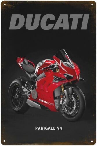 Vintage Fashion Posters - パニガーレ V4 バイクメタルブリキサインポスター絵画サイン壁ヴィンテージ装飾-アルミニウム
