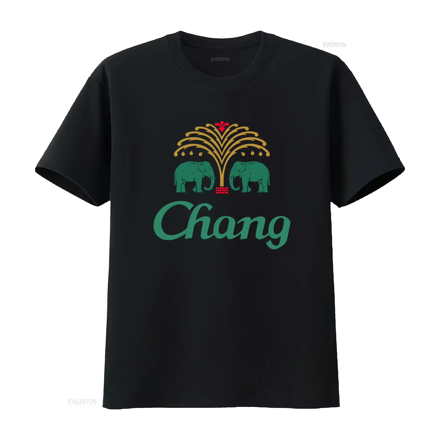 Vintage Fashion Bangkok - チャンビールバンコクタイランドクールTシャツ男性と女性用、象の木プリント付きヴィンテージウォッシュデザイナー服ファッション