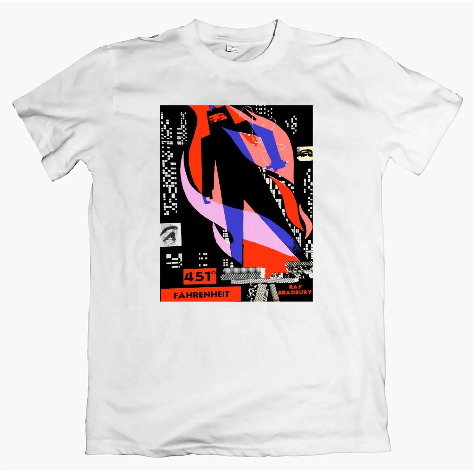 Vintage Fashion Knitwear Book - レイ・ブラッドベリー ファーレンハイト451 Tシャツ ディストピア風SFブック ヴィンテージ ウォッシュド