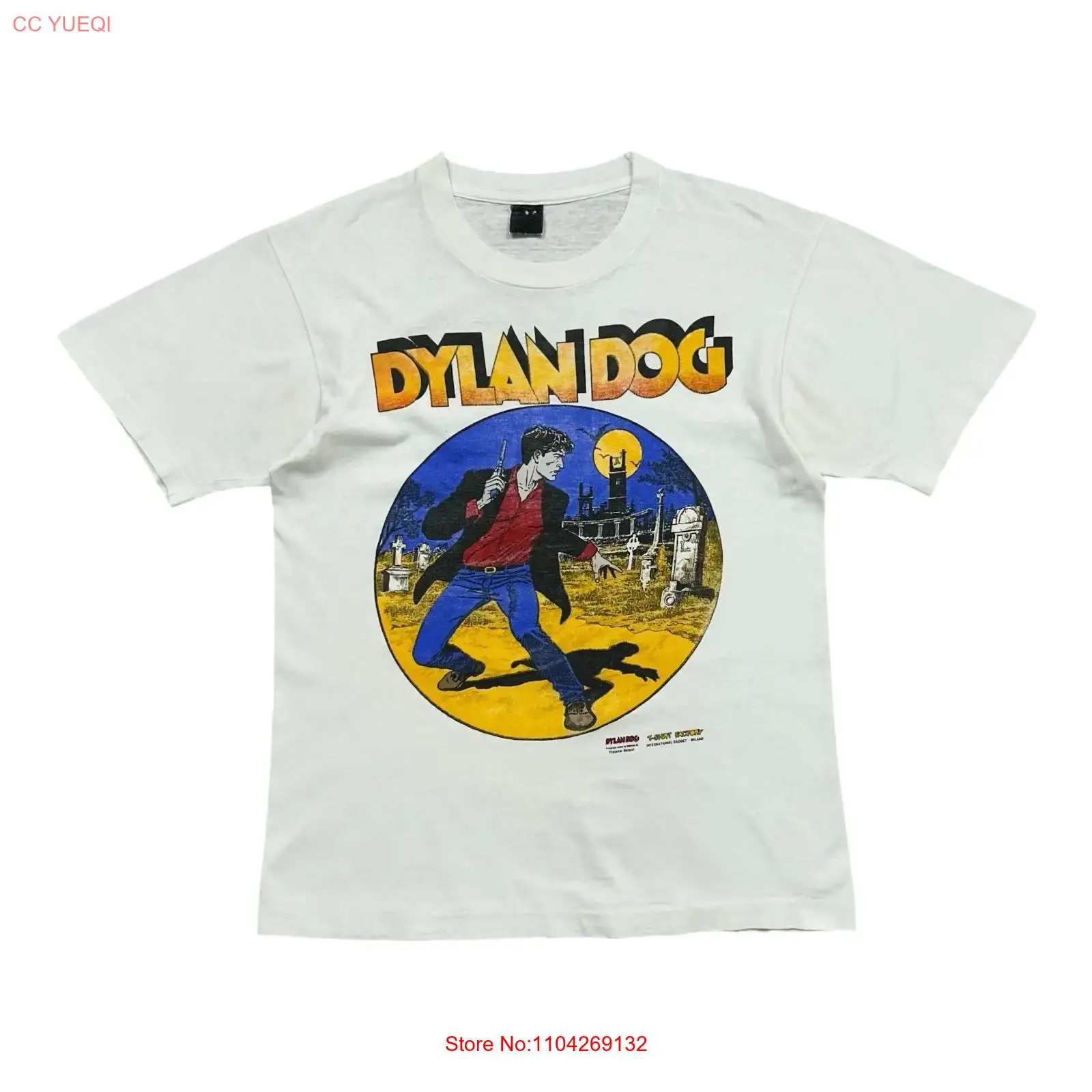 Vintage Fashion Knitwear Book - VTG 80年代 90年代 ディラン・ドッグ コミックブック柄 Tシャツ