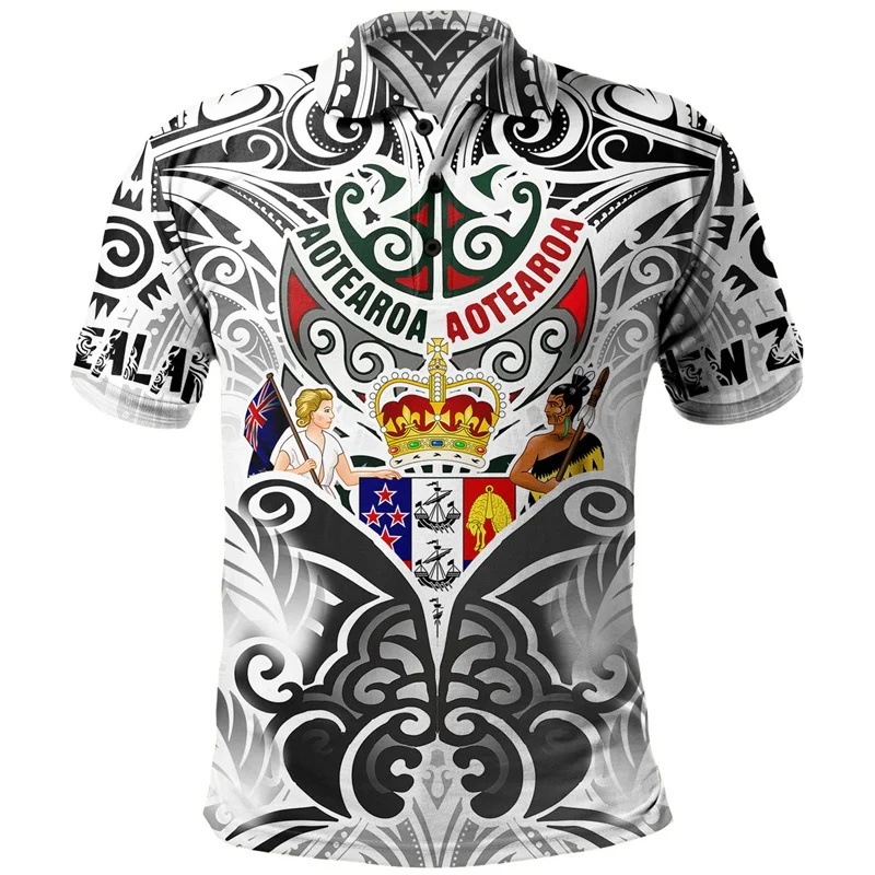 メンズ3Dプリントポロシャツ,新しいzealand nz F - Vintage Fashion Nz のレビューと価格
