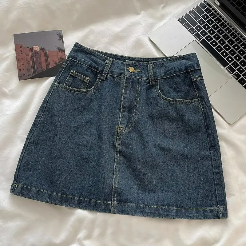 Y2Kデニムスカートセット：ヴィンテージ風和柄ボタンジャケッ - Vintage Fashion Y2K のレビューと価格