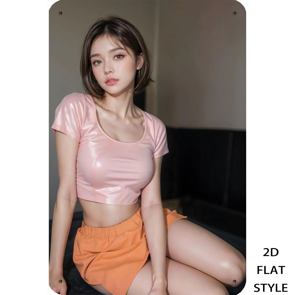 2Dフラットスタイルファッション女性フィギュアメタルティンサ - Vintage Fashion Illustration のレビューと価格