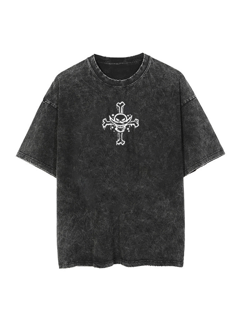 ワンピースヴィンテージ白ひげ海賊団グラフィック両面 Tシャツ - Fashion Y Vintage のレビューと価格